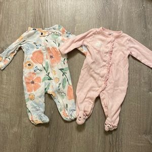 Set of Baby Girl Sleepers